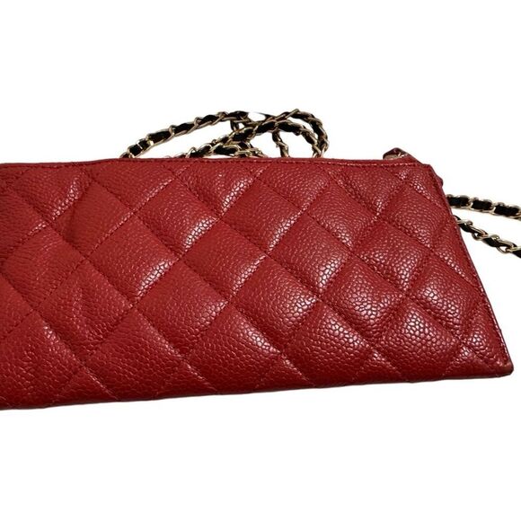 Chanel boys red leather long wallet pouch - Picture 8 of 16
